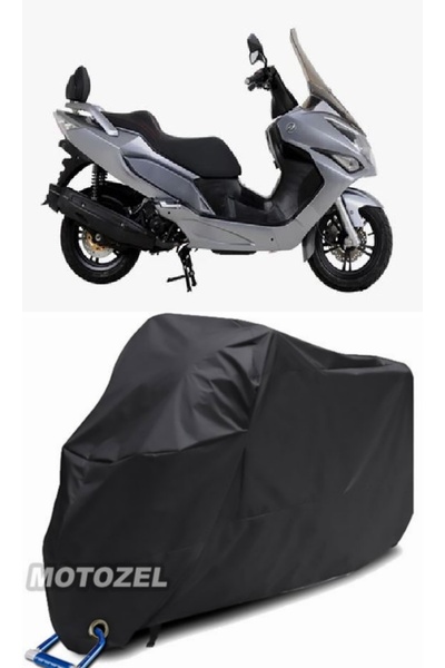 MotoZEL قماش Daelim S3 Advance 250 Lock متوافق مع القماش المشمع الأسود للدراج...