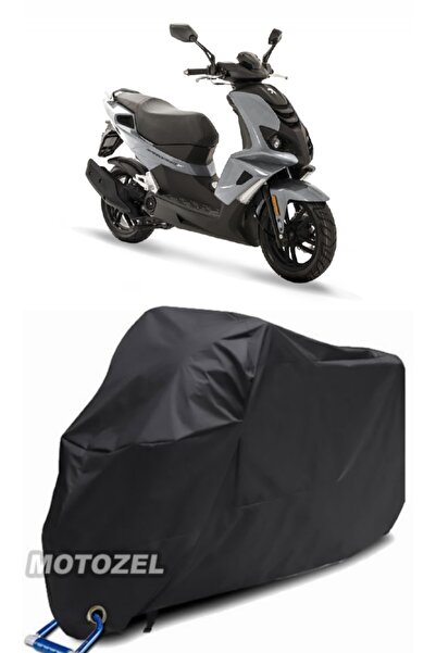MotoZEL قماش مشمع للدراجات النارية من بيجو سبيدفايت 4 أسود متوافق مع الحقيبة ...