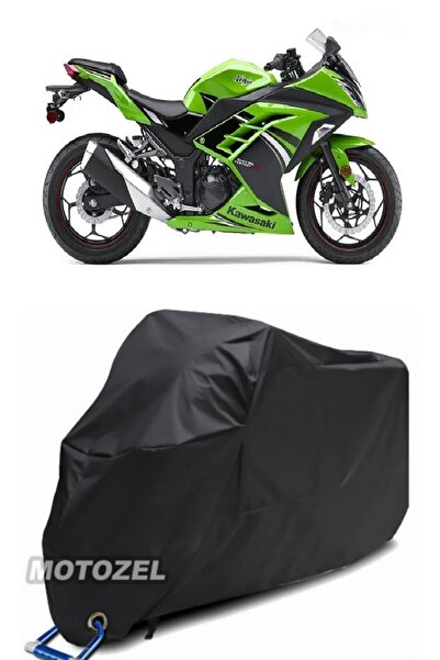 AutoZEL غطاء دراجة نارية كاواساكي نينجا 250R أسود مقاوم للماء (متوافق مع القفل)