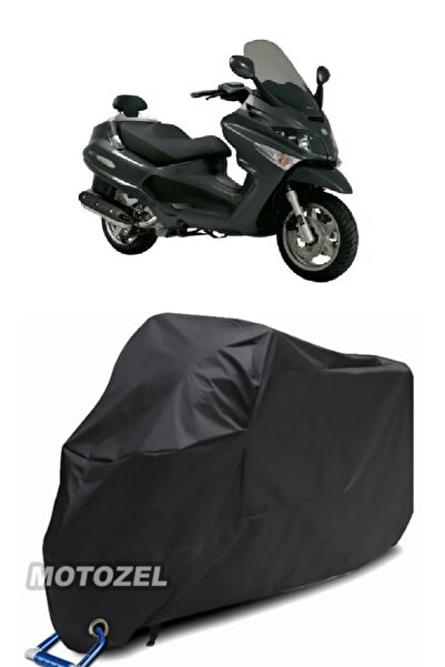 MotoZEL قماش القنب الأسود المتوافق مع قفل Piaggio X Evo 400 مقاوم للماء