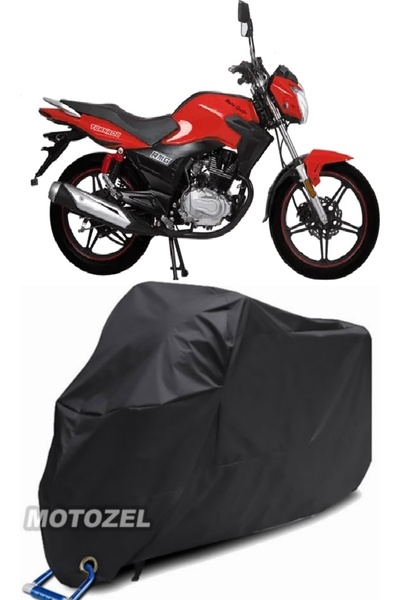 MotoZEL قماش Ramzey QM 250 Lock متوافق مع القماش المشمع الأسود للدراجات النار...