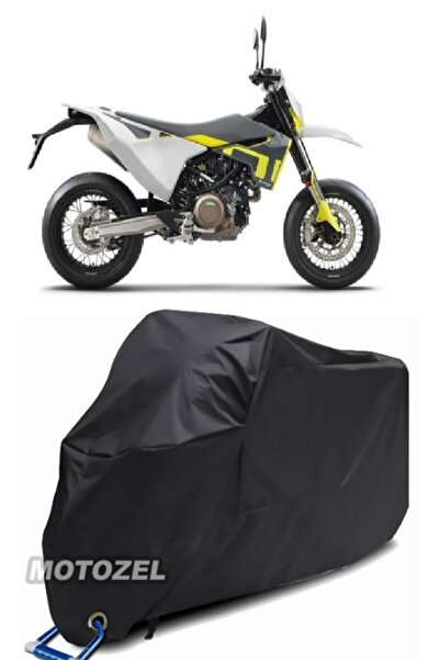 MotoZEL حقيبة خلفية سوداء من Husqvarna Super Moto 701 مع قماش مشمع للدراجات ا...