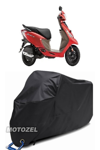 MotoZEL قماش القنب الأسود المتوافق مع قفل TVS Scooty Zest 110 مقاوم للماء