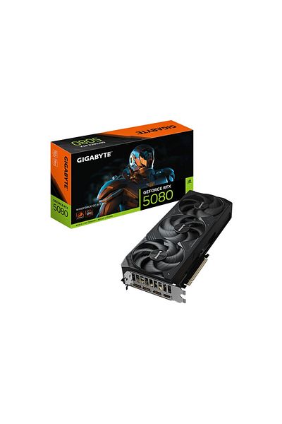 Gigabyte GeForce RTX 5080 Windforce Oc 16GB GDDR7 256-bit DLSS 4 GV-N5080WF3OC-16GD NVIDIA Ek