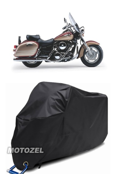 MotoZEL قماش القنب الأسود المتوافق مع قفل Kawasaki VN 1500 Classic Tourer مقا...