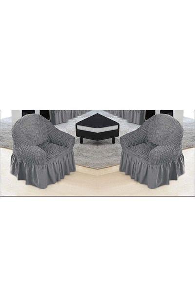 smart home Attractive bubble pattern stretch fabric sofa and chair cover, 2-piece set