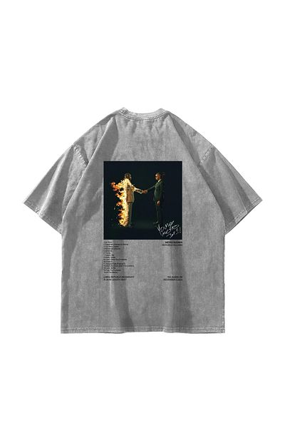 Sekizbiraltı Λευκό μπλουζάκι με στάμπα Metro Boomin Oversize Unisex Washable