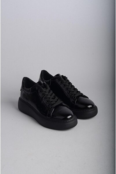 SEÇ KUNDURA SEÇ 2203 HAKİKİ DERİ SNAKERS AYAKKABI SİYAH RUGAN