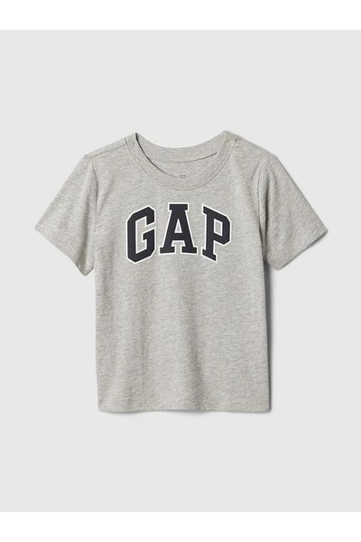 GAP تي شيرت بشعار Baby Boy Gap باللون الرمادي
