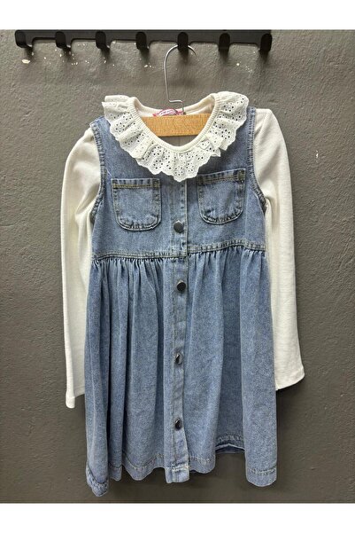 Baby Dantel yakalı bady kot elbise