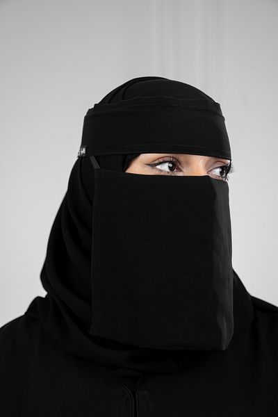 LAVİNİA Lavinia Women's Niqab, Elastic, Slanted, Unreinforced, 12" x 7"