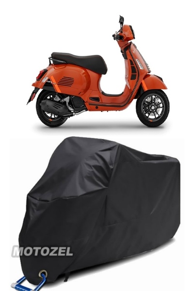 MotoZEL فيسبا GTS 300 سوبر سبورت قفل متوافق مع القماش المشمع الأسود للدراجات ...