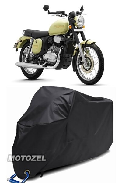 AutoZEL Jawa Forty Two Black Motorcycle Canvas مقاوم للماء (متوافق مع القفل)