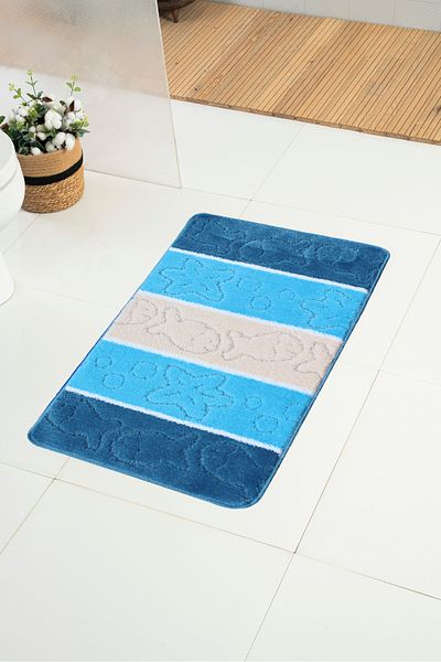 Moda Dekor Avant-garde Ocean Blue 60x100 - 60x50 cm Ματ Μπάνιου 2 τεμαχίων