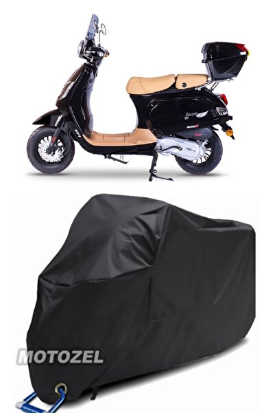 MotoZEL حقيبة Falcon Cooper 50 EFI سوداء خلفية وقفل متوافق مع القماش المشمع ل...