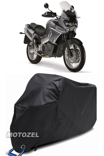 MotoZEL قماش القنب الأسود للدراجات النارية متوافق مع قفل Aprilia Caponord 100...