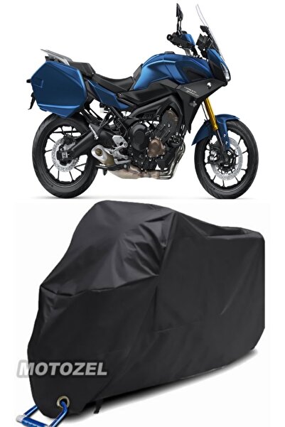 AutoZEL غطاء دراجة نارية ياماها تراسر 900 GT أسود مقاوم للماء (متوافق مع القفل)