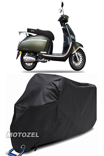 MotoZEL يوكي ريزوتو 50 قفل متوافق مع القماش المشمع الأسود للدراجات النارية مق...