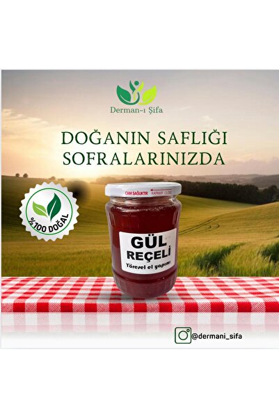 Derman-ı Şifa gül reçeli yöresel el yapımı 710 gr