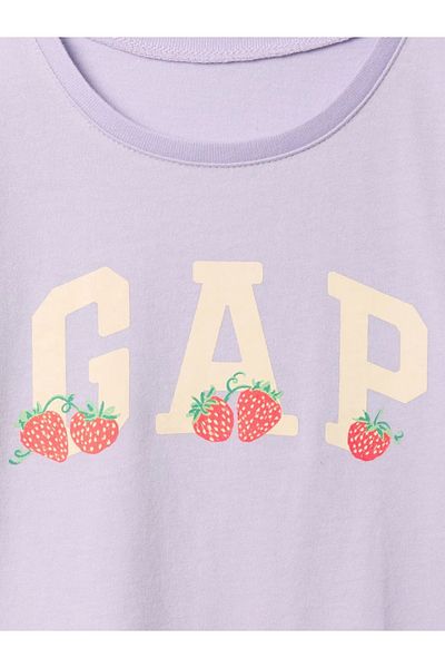 GAP Lilac Color Baby Girl Gap Logo Graphic T-Shirt