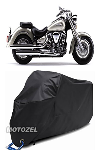 MotoZEL قماش مشمع أسود للدراجات النارية ياماها وايلد ستار XV 1600 متوافق مع ا...
