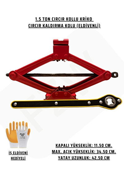 FZW OTO ARAÇ KALDIRMA KRİKOSU AKORDİYON TİP CIRCIR KOLLU (ELDİVEN HEDİYELİ)