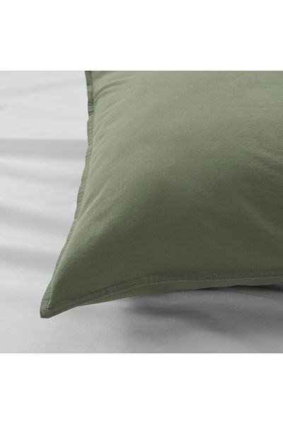 IKEA ÄNGSLILJA Grey-Green Pillowcase 50x80 cm – Soft, Breathable & Recycled Cotton