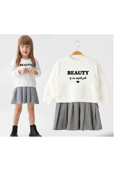 diloxe Girl - Korean Skirt and Sweat Set