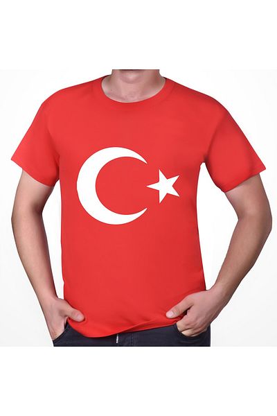 parypary Red Crescent Star Turkish Flag T-Shirt