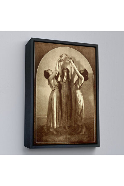 Harita Sepeti Žene koje plešu na crno uokvirenom sabatnom mesecu, dekorativna...