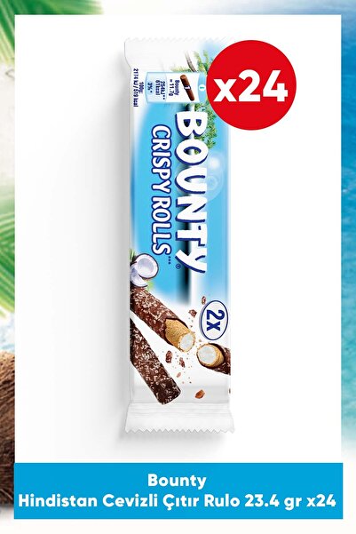 Bounty HİNDİSTAN CEVİZLİ ÇITIR RULO 23.4 G x 24