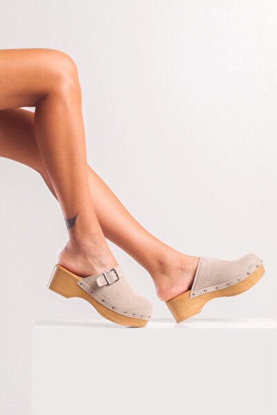 inyola Women's Genuine Suede Leather Clog Slippers 6220