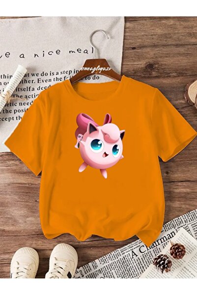 oneagılyazı Jiggly Puff Štampano Dete Oversize kroj T-shirt