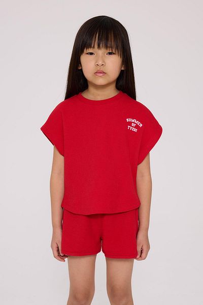 Tyess Basic Girl's Red Suits and Sets