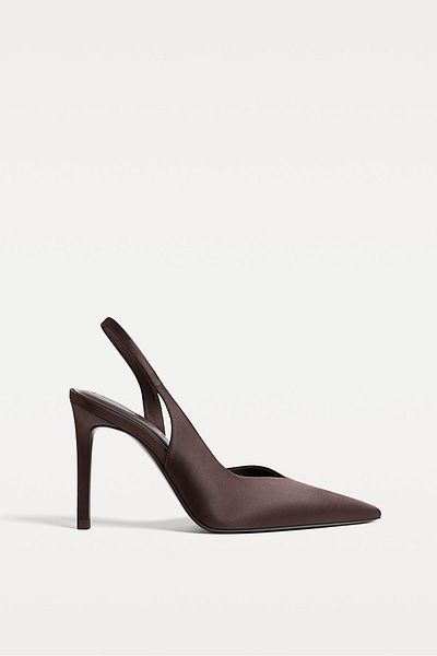 Stradivarius Satin-effect high-heel shoes