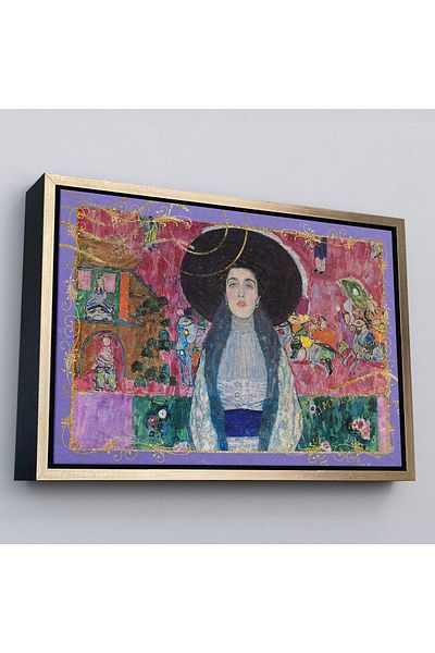 Harita Sepeti Gustav Klimt με χρυσό πλαίσιο - Πίνακας Adele Bloch