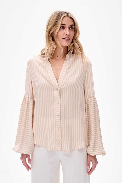 Blue Shadow Women's Shirt Poli 3 Beige