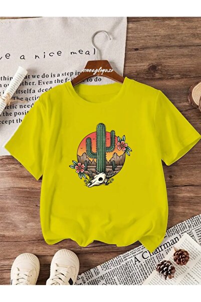 oneagılyazı Kaktus Štampano Dete Oversize kroj T-shirt