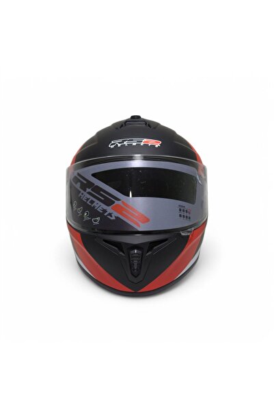 RS2 Kapalı Kask (SİYAH/GRİ/KIRMIZI) #rs320 32009/1