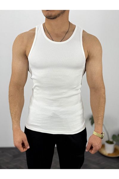 T&M Vertino Men's Ribbed Tank Top High Quality