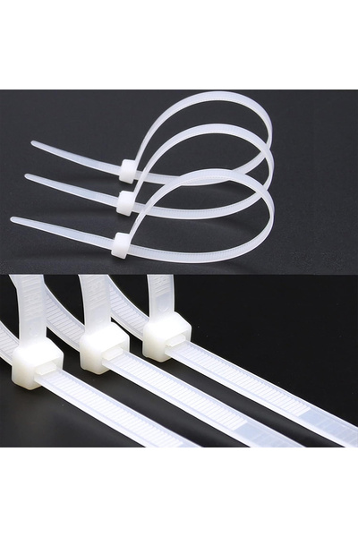 Generic 100pcs Black Nylon Cable Ties 368mm x 4.8mm