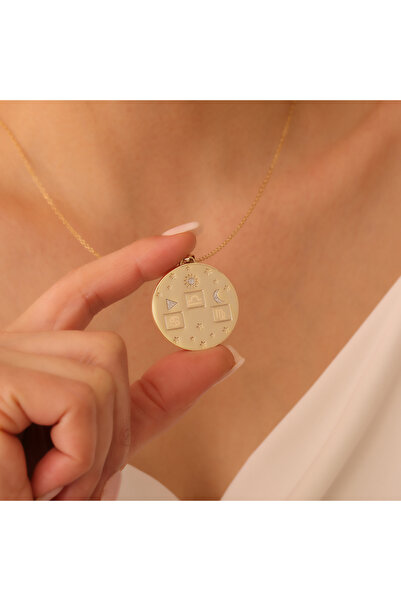 Horoscope Design Doğum Haritalı Burç Kolyesi