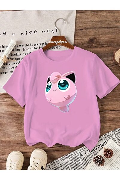 oneagılyazı Jiggly Puff Štampano Dete Oversize kroj T-shirt