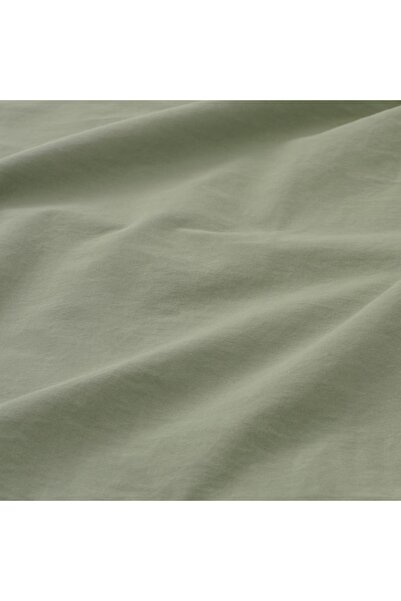 IKEA ÄNGSLILJA Grey-Green Pillowcase 50x80 cm – Soft, Breathable & Recycled Cotton