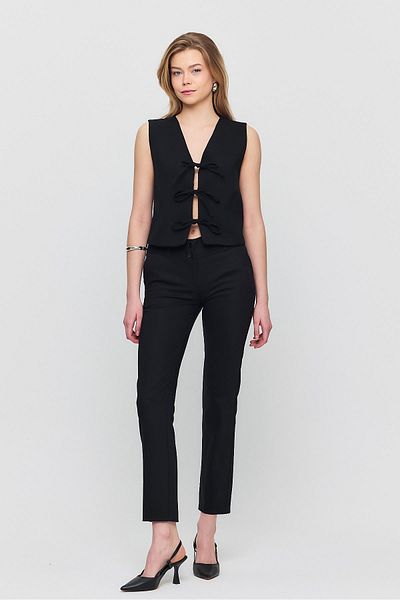 Rays 6645 Lace up Zero Sleeve Vest Black