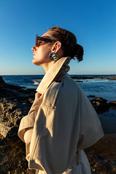 KAMEYA KRUVAZE KUŞAKLI TRENÇKOT 25S60701