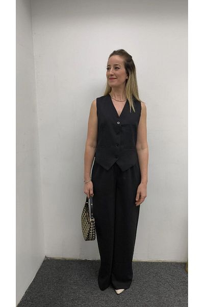 HSNGIYIM Bezayaği Vest Pants Set