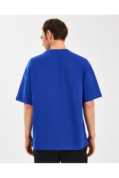 SKECHERS M Heavyweight Graphic Tee T-Shirt Erkek Mavi Tshirt S2510156-403