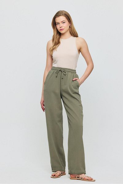 Rays 7022 Gronigen Lacing Elastic Waist Trousers Olive Green