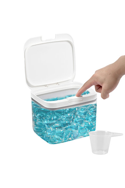 Choice حاوية كبسولات غسيل الملابس سعة 4.5 لتر، حامل كبسولات غسالة الأطباق الم...